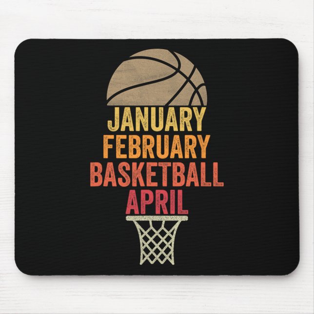 Januari februari Basketball April Roligt Retro App Musmatta (Framsidan)