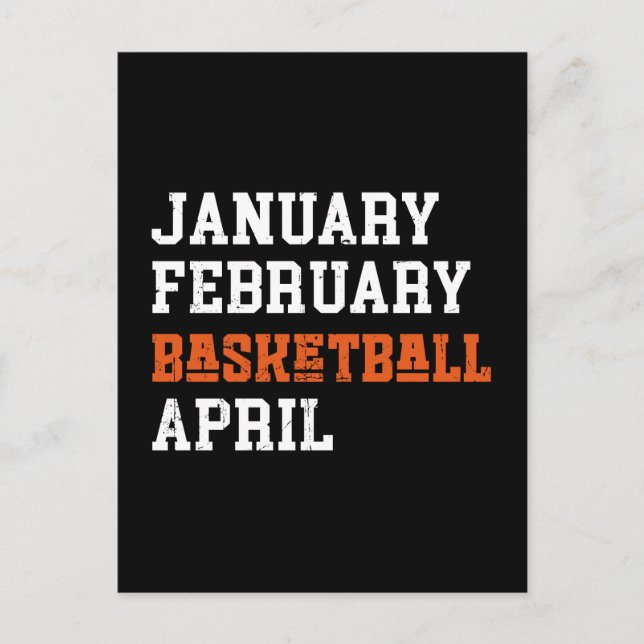 Januari februari Basketboll april Helg Vykort (Framsida)