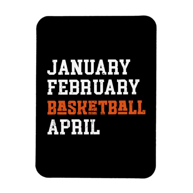 Januari februari Basketboll april Magnet (Vertikal)