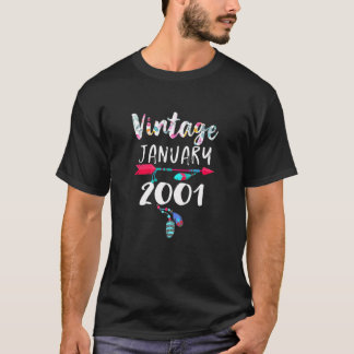 Januari Flickor 21:a året gammal födelsedag 2001 T Shirt