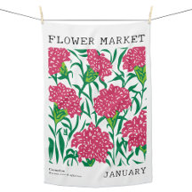 Januari FLOW Grönt och Rosa Carnation