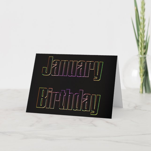 Januari födelsedag kort (Framsida)
