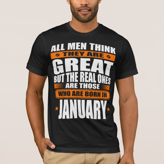 Januari födelsedag t shirt (Framsida)