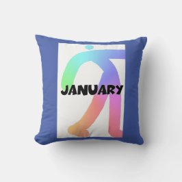JANUARI MÅNADERS MONOGRAM KUDDE