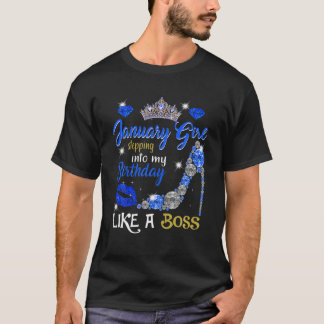 Januari-tjejen går in i min födelsedagsgåva för Wo T Shirt
