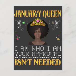 januaridrottning jag är den jag är din godkännande vykort