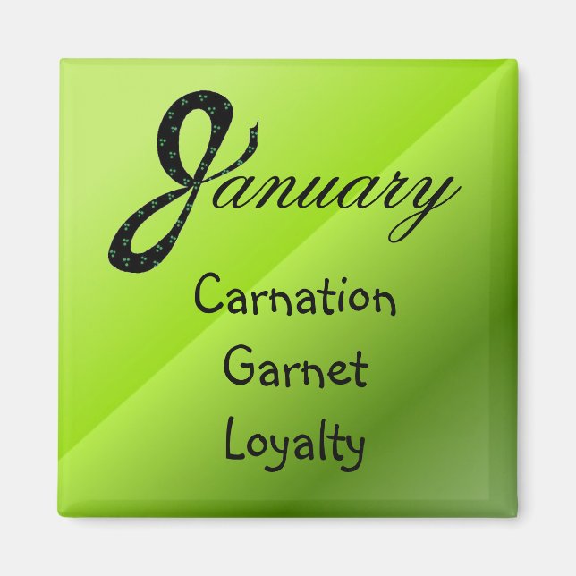 Januarifödelsedags betydelse magnet (Framsidan)