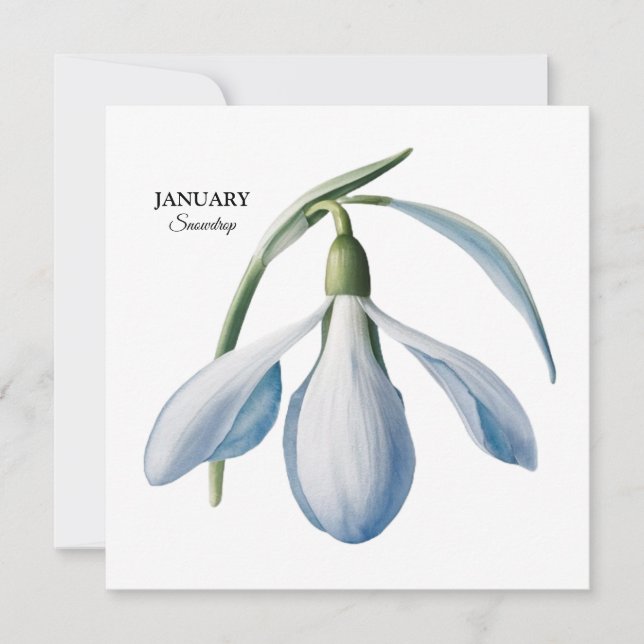 Januarisnokdroppsblomning - Personligt Gåva Meddelande (Framsida)