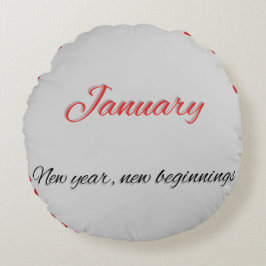 Januarundarepillow Rund Kudde