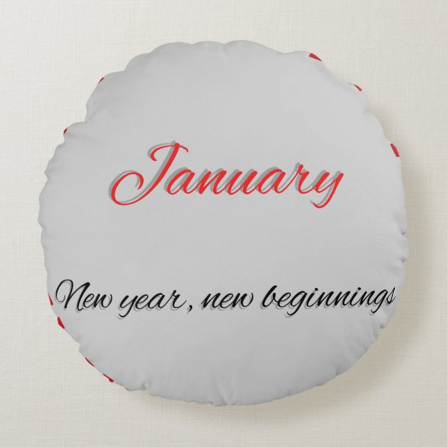 Januarundarepillow Rund Kudde (Framsidan)