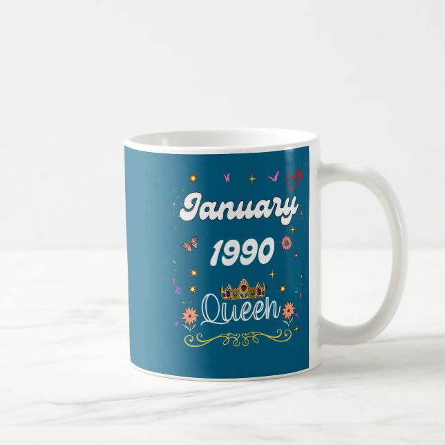 January 1990 Queen Since January 1990 Birthday Gir Kaffemugg (Höger)