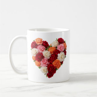 January Birth Flower Carnation Heart Kaffemugg