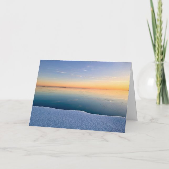 January sunrise over Lake Michigan in Chicago Kort (Framsida)