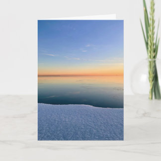 January sunrise over Lake Michigan Kort