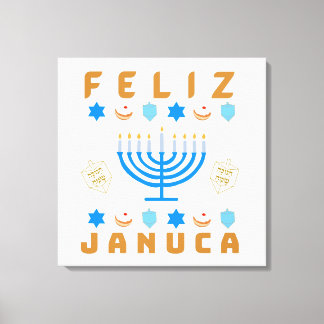 Januca, Feliz Januca, Menorah, Masada, Janucia Canvastryck