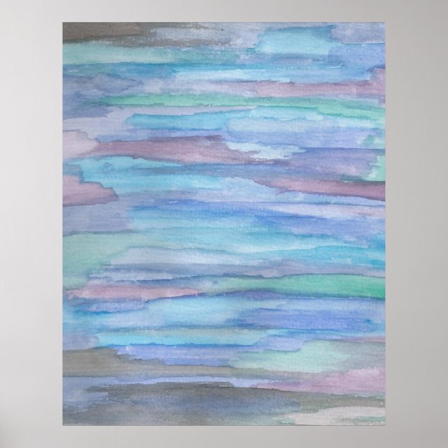 Januorgblått Abstrakt Poster (Framsidan)