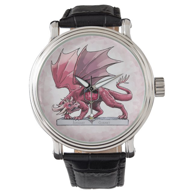 Januthstone Dragon - Garnet Armbandsur (Framsida)