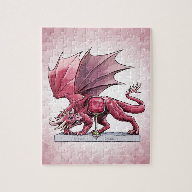 Januthstone Dragon - Garnet Jigszle Puzzle Pussel (Vertikal)