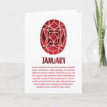 Januthstone Garnet Birthday Watercolor