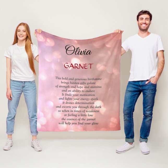 Januthstone Garnet-design Fleecefilt (På plats)