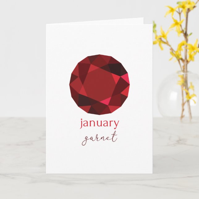 Januthstone Garnet Kort (Gul blomma)