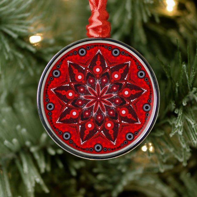 Januthstone Garnet Mandala Ornament (Träd)