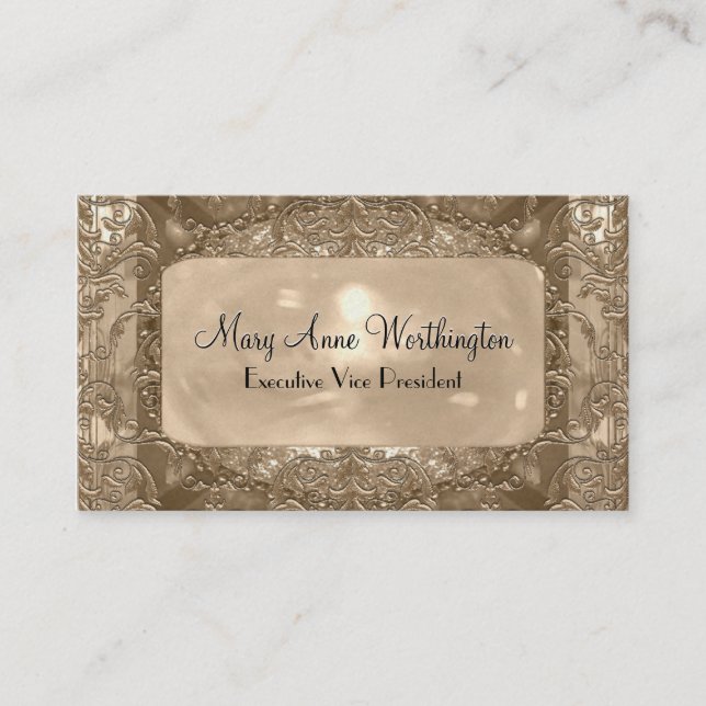 Janyet pärlemorfärg elegant professionell visitkort (Framsida)