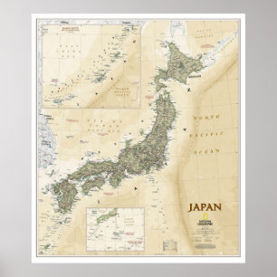 " Japan: 2012/i dag - Detaljerad antikisk Stil kar Poster