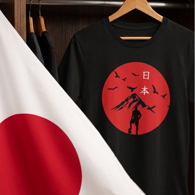  Japan 2026 Samurai Fotboll Grafisk T-Shirt (Skapare uppladdad)