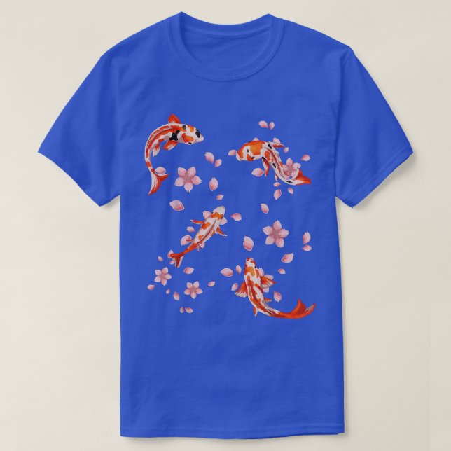 Japan Aesthetics Nishikigoi Cherry Blommar Sakura T Shirt (Design framsida)