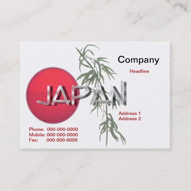 Japan-Affärskort Visitkort (Framsida)
