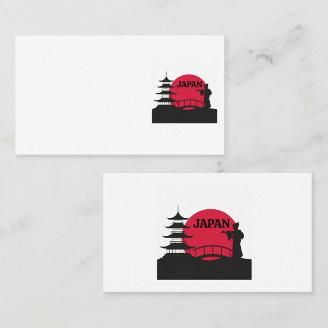 Japan-Affärskort Visitkort (Fram/baksida)