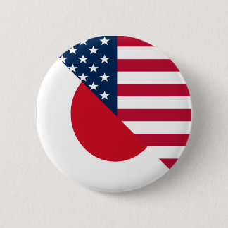 Japan America Flagga |Halva japanska USA flagga Knapp