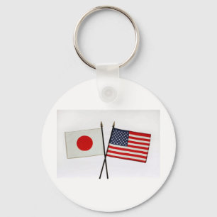 JAPAN AMERIKANSKA FLAGGAN NYCKELRING