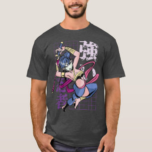 Japan Anime Girl Samurai Warrior Fighter (2) T Shirt
