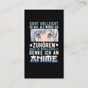 Japan Anime Mädchen Otaku Visitkort