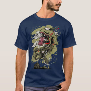 Japan Anime Oni Mask Kitsune Samurai Demon Yandere T Shirt