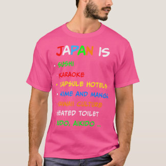 Japan är Sushi Karaoke Anime Kawaii Culture Judo T Shirt
