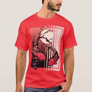 Japan Art Koi p Japanska Nishikigoi Fish Cherry Bl T Shirt