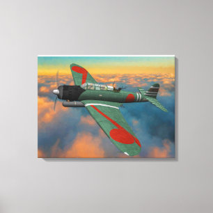 Japan B5N "Kate" i flyg Canvastryck