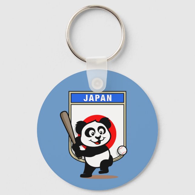 Japan Baseball Panda Nyckelring (Framsida)