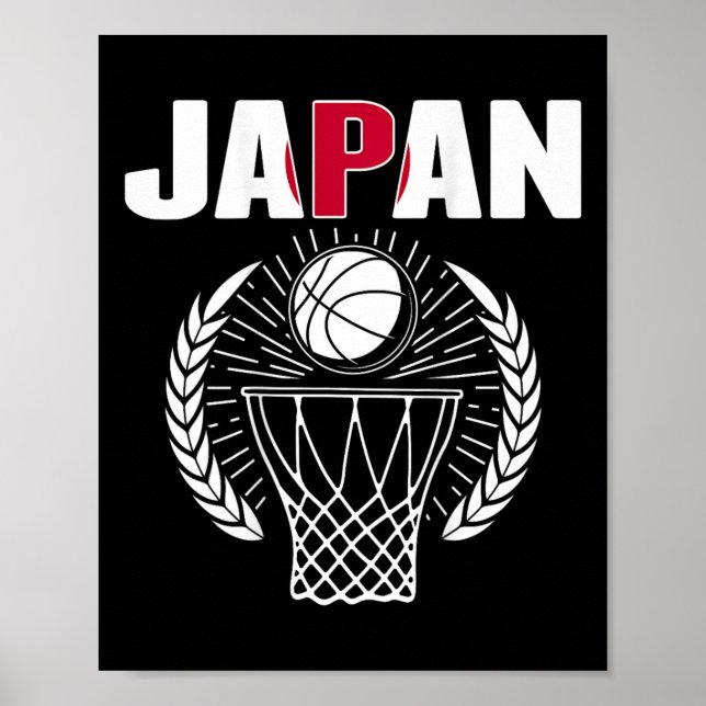 Japan Basketball Älskare Jersey Support Japansk Ba Poster (Framsidan)