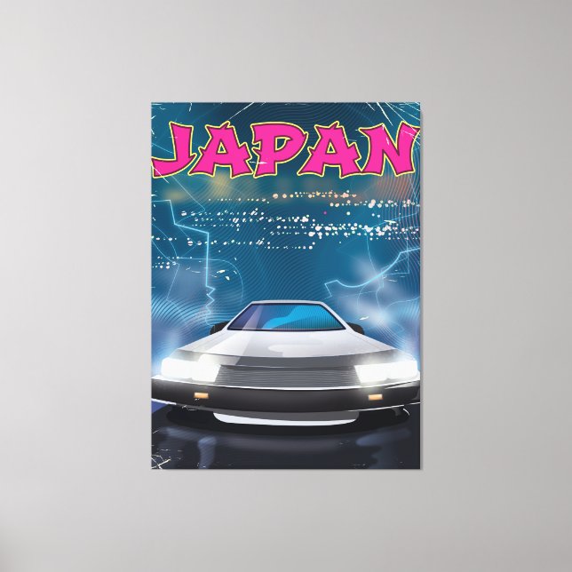 Japan bil reser affisch canvastryck (Framsida)