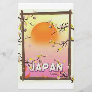 Japan Blomsterträdgård Brevpapper