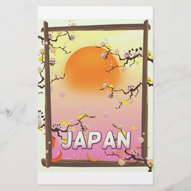Japan Blomsterträdgård Brevpapper (Framsida)