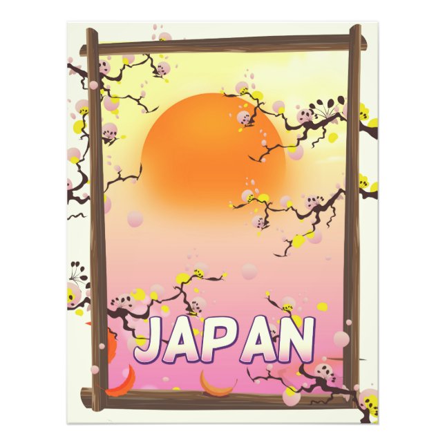 Japan Blomsterträdgård Fototryck (Framsidan)