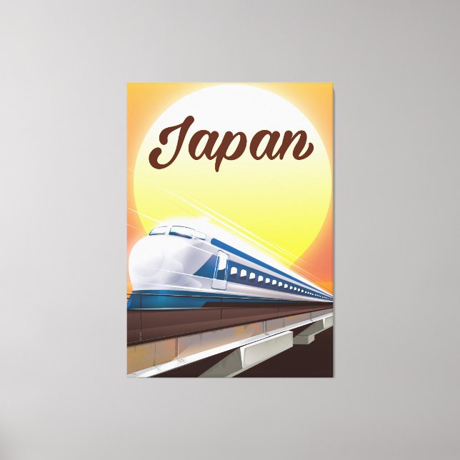 Japan Bullet Train-resposter Canvastryck (Framsida)