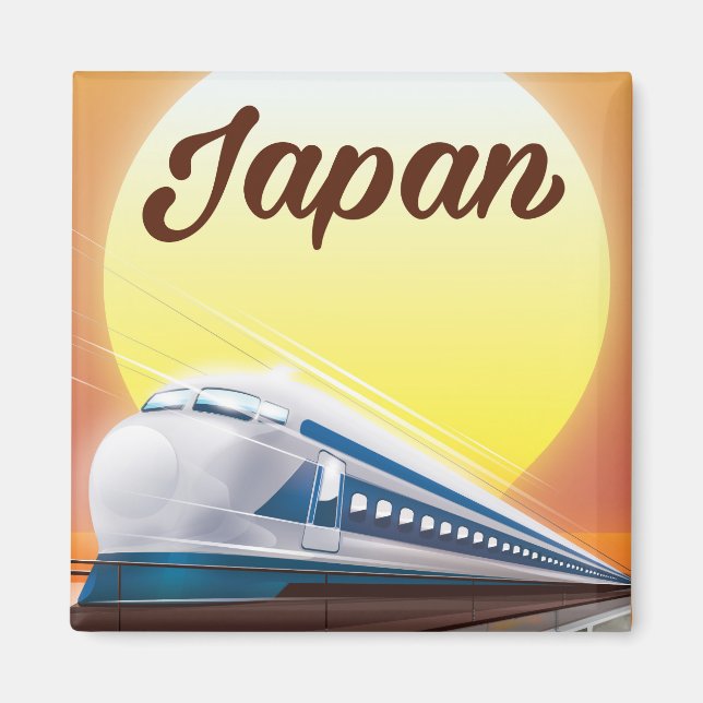 Japan Bullet Train-resposter Magnet (Framsidan)