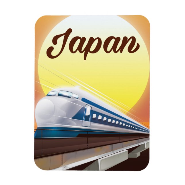 Japan Bullet Train-resposter Magnet (Vertikal)