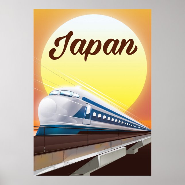 Japan Bullet Train-resposter Poster (Framsidan)